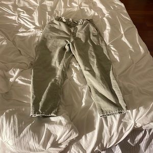 cute and comfy high raise Olive green elastic pants